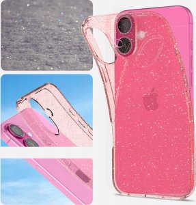 Spigen Liquid Crystal Glitter, Rose Quartz - iPhone 16 8