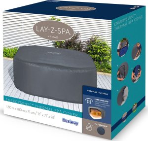 Bestway Pokrywa termiczna do SPA 180 x 180 x 71 cm Bestway 60319 11
