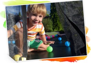 Trampolina ogrodowa Neo-Sport NeoSport Trampolina ogrodowa dla dzieci 140 cm 4,5ft 15