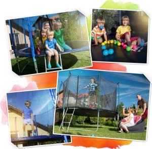 Trampolina ogrodowa Neo-Sport NeoSport Trampolina ogrodowa dla dzieci 140 cm 4,5ft 10