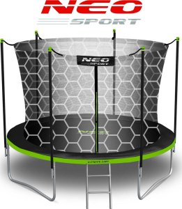 Trampolina ogrodowa Neo-Sport NeoSport Trampolina ogrodowa 8ft/252cm z siatką wewnętrzną i drabinką 12