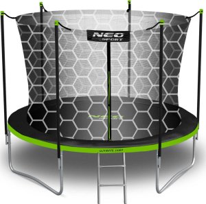 Trampolina ogrodowa Neo-Sport NeoSport Trampolina ogrodowa 8ft/252cm z siatką wewnętrzną i drabinką 3