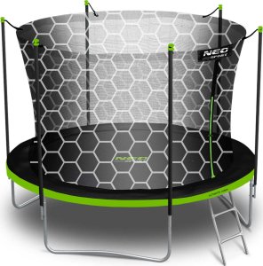 Trampolina ogrodowa Neo-Sport NeoSport Trampolina ogrodowa 8ft/252cm z siatką wewnętrzną i drabinką 4