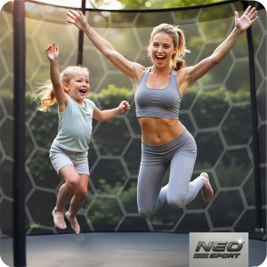 Trampolina ogrodowa Neo-Sport NeoSport Trampolina ogrodowa 10ft/312cm z siatką wewnętrzną i drabinką 6