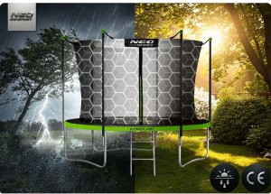 Trampolina ogrodowa Neo-Sport NeoSport Trampolina ogrodowa 10ft/312cm z siatką wewnętrzną i drabinką 7