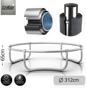 Trampolina ogrodowa Neo-Sport NeoSport Trampolina ogrodowa 10ft/312cm z siatką wewnętrzną i drabinką 11