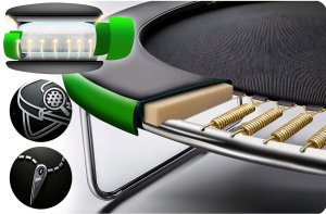 Trampolina ogrodowa Neo-Sport NeoSport Trampolina ogrodowa 10ft/312cm z siatką wewnętrzną i drabinką 13