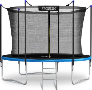 Trampolina ogrodowa Neo-Sport NeoSport Trampolina ogrodowa 8ft/252cm z siatką wewnętrzną i drabinką 3