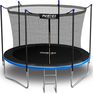 Trampolina ogrodowa Neo-Sport NeoSport Trampolina ogrodowa 8ft/252cm z siatką wewnętrzną i drabinką 4