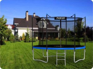 Trampolina ogrodowa Neo-Sport NeoSport Trampolina ogrodowa 8ft/252cm z siatką wewnętrzną i drabinką 10