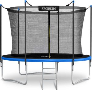 Trampolina ogrodowa Neo-Sport NeoSport Trampolina ogrodowa 6ft/183cm z siatką wewnętrzną i drabinką 3