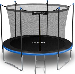 Trampolina ogrodowa Neo-Sport NeoSport Trampolina ogrodowa 6ft/183cm z siatką wewnętrzną i drabinką 4