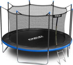 Trampolina ogrodowa Neo-Sport NeoSport Trampolina ogrodowa 12ft/374cm z siatką wewnętrzną i drabinką 4