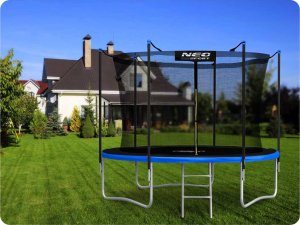 Trampolina ogrodowa Neo-Sport NeoSport Trampolina ogrodowa 10ft/312cm z siatką wewnętrzną i drabinką 10