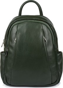 Vera Pelle Ciemno- zielony Włoski Plecak Skórzany A4 damski dużo kieszeni C79 3