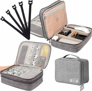 Wobell ORGANIZER PODRÓŻNY TORBA NA KABLE ŁADOWARKI AKCESORIA +5 RZEPÓW 2