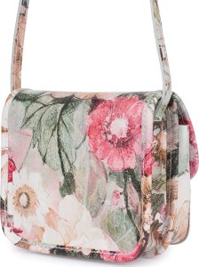 Beltimore Damska Skórzana Mała Torebka Listonoszka Beltimore kwiaty K66 4