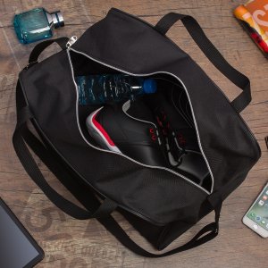 Krateczka Torba podróżna samolotowa i kosmetyczka zestaw dwóch toreb fitness czarna L67 11