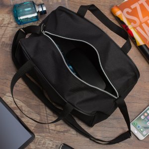 Krateczka Torba podróżna samolotowa i kosmetyczka zestaw dwóch toreb fitness czarna L67 6