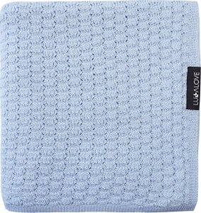 LullaLove Kocyk/otulacz merino PREMIUM - błękit Lullalove 2