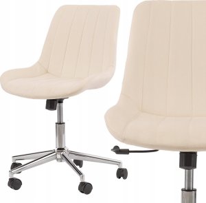 Krzesło biurowe Szchara KRZESŁO OBROTOWE BIUROWE FOTEL DO BIURKA WELUROWY 13