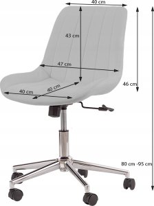 Krzesło biurowe Szchara KRZESŁO OBROTOWE BIUROWE FOTEL DO BIURKA WELUROWY 4