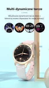 Smartwatch Gino Rossi Zegarek dziecięcy komunia G. ROSSI SMARTWATCH r.gold/pasek silikonowy + siatka mesh 5