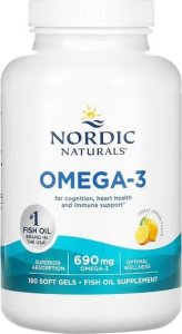 Nordic naturals Nordic Naturals - Omega-3, 690mg, Cytryna, 180 kapsułek miękkich 1