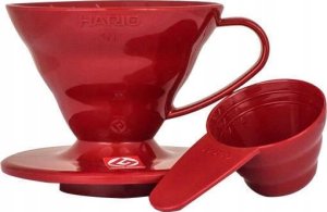 Hario plastikowy Drip V60-01 Czerwony 2