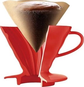 Hario plastikowy Drip V60-01 Czerwony 5