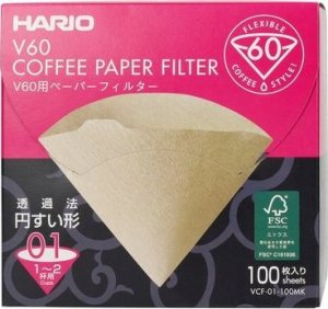 Hario Hario - Filtry papierowe Misarashi brązowe - V60-01 - 100 Sztuk 5