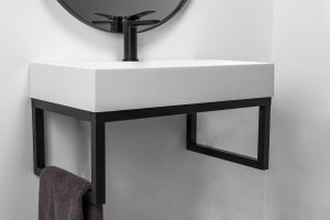 Umywalka Rea UMYWALKA KONGLOMERATOWA NABLATOWA GOYA 60cm + stelaż 2