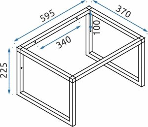 Umywalka Rea UMYWALKA KONGLOMERATOWA NABLATOWA GOYA 60cm + stelaż 6