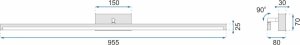 Kinkiet Toolight LAMPA KINKIET ŁAZIENKOWY LED NAD LUSTRO 20W 100CM APP376-1W BIAŁA 7