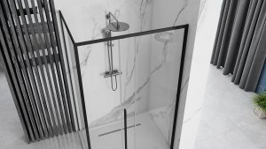 Rea Kabina prysznicowa SOLAR BLACK MAT 90x90 4