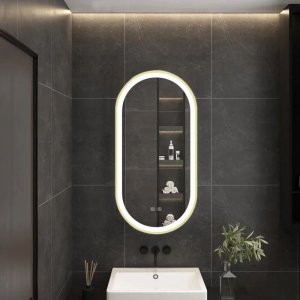 Lustro Tutumi LUSTRO ŚCIENNE LED OVL 50x100cm Złote 3