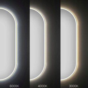 Lustro Tutumi LUSTRO ŚCIENNE LED OVL 50x100cm Złote 7