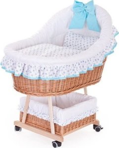 WickerPL BABY ŁÓŻECZKO WIKLINOWE DLA NIEMOWLĄT 90X60 H32/60 CM 2