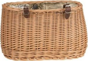 WickerPL akcesoria rowerowe KOSZ NA ROWER z paskami skórzanymi i OBSZYCIEM 35x17 H19 CM 8