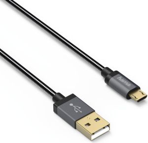 Kabel USB Hama USB-A - microUSB 0.75 m Szary (001357890000) 1