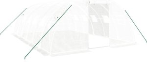 vidaXL Szklarnia ze stalową ramą, biała, 24 m, 6x4x2 m 2