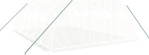 vidaXL Szklarnia ze stalową ramą, biała, 24 m, 6x4x2 m 3