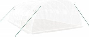vidaXL Szklarnia ze stalową ramą, biała, 24 m, 6x4x2 m 6