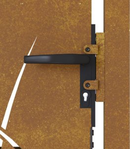 vidaXL vidaXL Furtka ogrodowa, 105x105 cm, stal kortenowska, motyw trawy 7