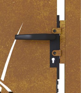 vidaXL vidaXL Furtka ogrodowa, 105x80 cm, stal kortenowska, motyw trawy 7