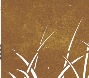 vidaXL vidaXL Furtka ogrodowa, 105x80 cm, stal kortenowska, motyw trawy 8