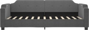 vidaXL vidaXL Sofa z materacem do spania, ciemnoszara, 90x200 cm, tkanina 4