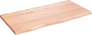 vidaXL vidaXL Blat do łazienki, jasnobrązowy, 80x40x2 cm, lite drewno 2