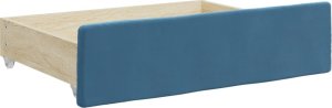 vidaXL vidaXL Sofa rozsuwana z szufladami, niebieska, 100x200 cm, aksamit 10