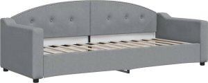 vidaXL vidaXL Sofa z materacem do spania, jasnoszara, 80x200 cm, tkanina 3